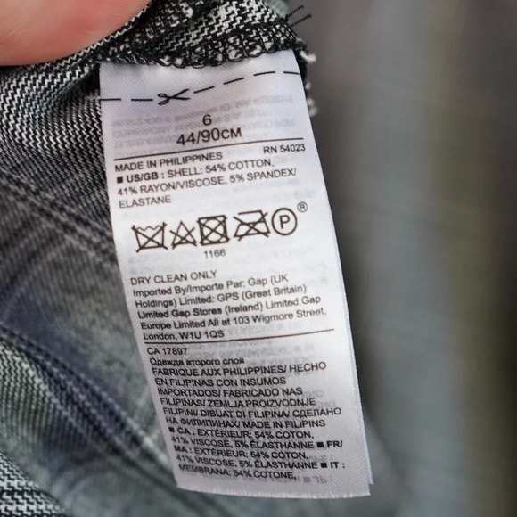 Banana Republic Plaid Stretch Racer-Neck Sheath Dress Size 6 - Picture 5 of 6